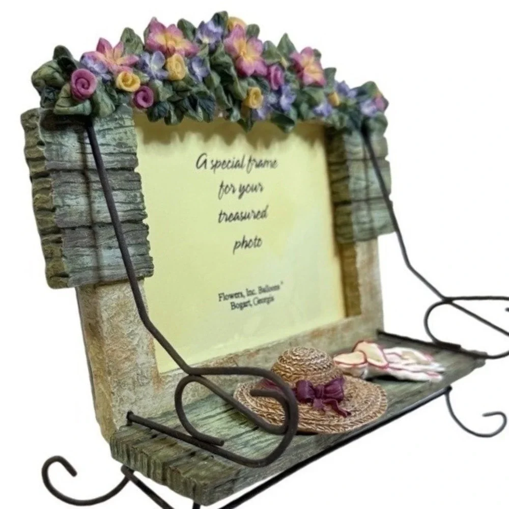 Burton Picture Frame Garden Bench Floral Home Decor Multicolor‎ 4x6 Gift